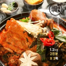 김가네 식탁 해썹인증 본사배송 감자탕 1.2kg(2인분)X3팩+겨자소스 증정/국내산 돈등뼈