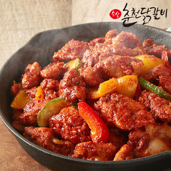 춘천닭갈비 국내산 닭으로 만든 순살 춘천닭갈비 500g x 4팩