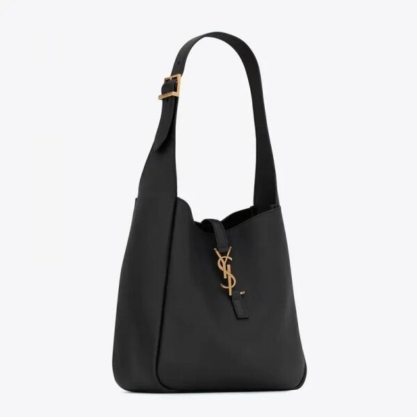 생로랑 가죽 소재의 LE 5 A 7 스몰 호보백 숄더 백 블랙 YSL 713938AAAUQ1000 481767