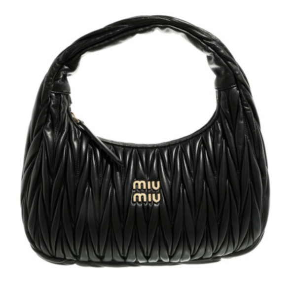 MIU MIU 미우미우 가방 Wander Hobo Bag 마틀라쎄 블랙 호보백 완더백