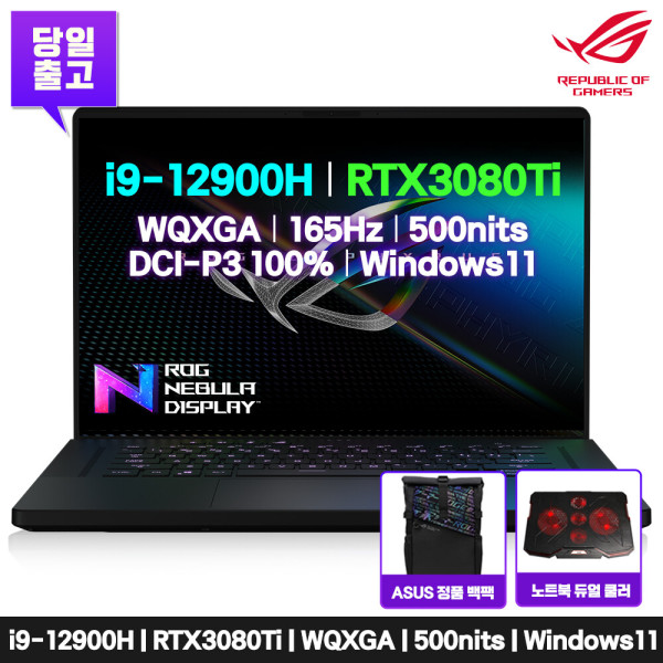 게이밍노트북 GU603ZX-K8001W 30만원 할인/인텔12세대 i9/RTX3080Ti/2TB/32GB/PD충전/썬더볼트4/Win11